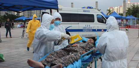 仙岳医院心理救援队参加全省卫生应急队伍检验性演练